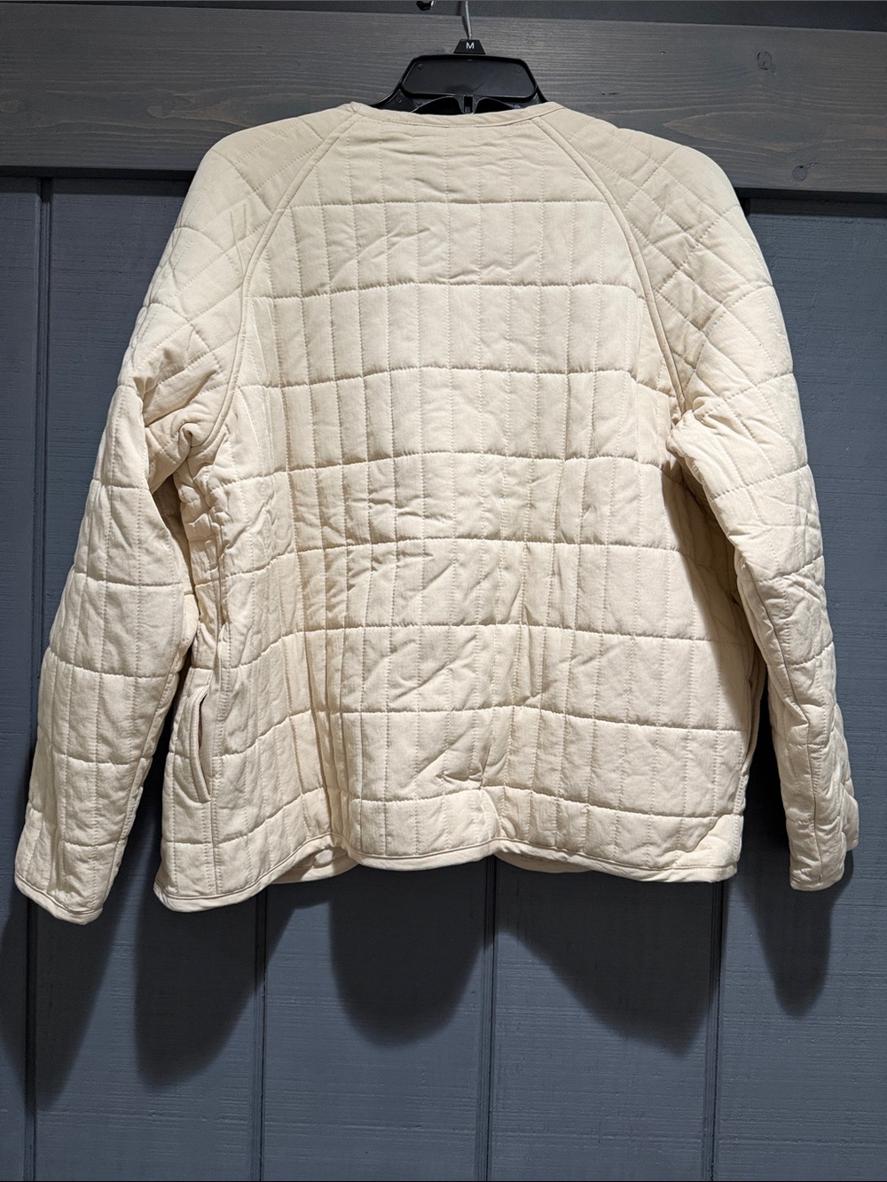 Quilted Button-Front Jacket - Cream - Picture 4 of 5